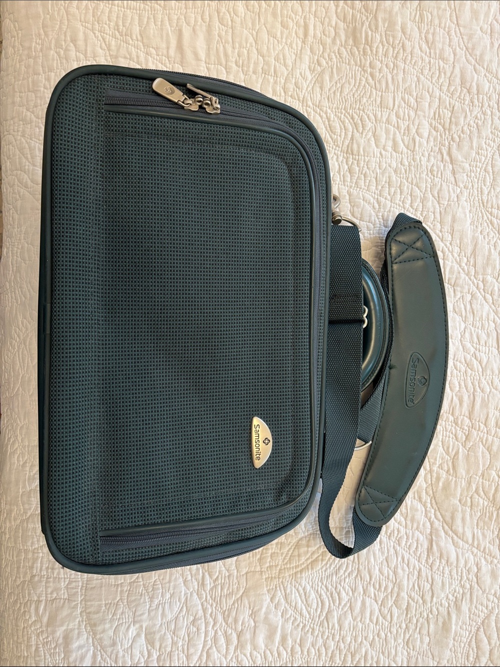 Samsonite Dark Green Laptop Shoulder Travel Bag